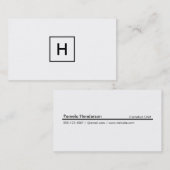 Rich Black Monogram Square Visitekaartje (Voorkant / Achterkant)