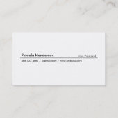 Rich Black Monogram Square Visitekaartje (Achterkant)