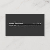 Rich Black Monogram Square Visitekaartje (Achterkant)