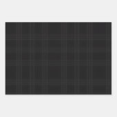 Rich Black Tones Scottish Tartan Plaid Pattern Inpakpapier Vel (Voorkant 3)