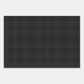 Rich Black Tones Scottish Tartan Plaid Pattern Inpakpapier Vel (Voorkant)