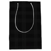 Rich Black Tones Scottish Tartan Plaid Pattern Medium Cadeauzakje (Voorkant)