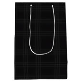 Rich Black Tones Scottish Tartan Plaid Pattern Medium Cadeauzakje (Achterkant)