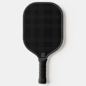 Rich Black Tones Scottish Tartan Plaid Pattern  Pickleball Paddle (Achterkant)