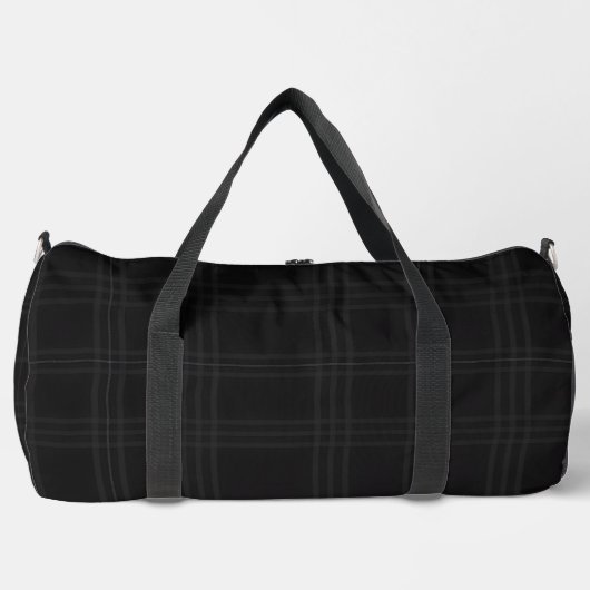 Rich Black Tones Scottish Tartan Plaid Pattern Plunjezak (Voorkant)