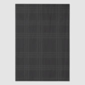 Rich Black Tones Scottish Tartan Plaid Pattern  Tissuepapier (Voorkant)