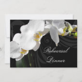 Rich Black w / Orchid repetitie diner uitnodiginge Kaart (Achterkant)