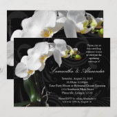 Rich Black w / Orchid repetitie diner uitnodiginge Kaart (Voorkant / Achterkant)