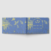 Rich Blue French Floral Toile Floral Gastenboek (Volledig)