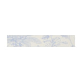Rich Blue French Floral Toile Floral Uitnodigingen Wikkel (Vlak)