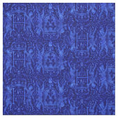 Rich Blue Medieval Tapestry met Cherubs Stof (Swatch)