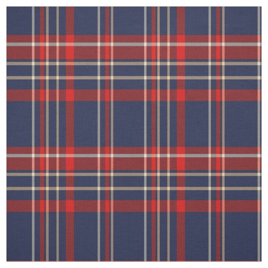 Rich Blue, Red en White Stof (Swatch)