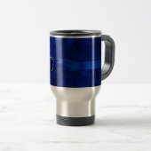 Rich Blue Travel Mug Wrap leder & Belt Rich Blue Reisbeker (Voorkant rechts)