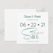 Rich BOHO Hunter Green Save the Date Kaart (Voorkant / Achterkant)