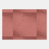 Rich Bronze Faux Leather Design Inpakpapier Vel (Voorkant)