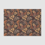 Rich Brown Golden Rustic Verbrand Sinaasappel Herf Tissuepapier (Voorkant)