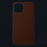 Rich Brown-kleurenachtergrond  iPhone 12 Hoesje<br><div class="desc">Dit aangepaste stijlvolle product in een rijke chocoladebruine kleur achtergrond voor uzelf of als geschenk om altijd een indruk te maken. Klik op de knop "Aanpassen!" om gereedschappen weer te geven om dit product aan te passen als u een teksteditor en een afbeelding-lader wilt gebruiken. Introductie</div>