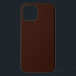 Rich Brown-kleurenachtergrond  iPhone 12 Hoesje<br><div class="desc">Dit aangepaste stijlvolle product in een rijke chocoladebruine kleur achtergrond voor uzelf of als geschenk om altijd een indruk te maken. Klik op de knop "Aanpassen!" om gereedschappen weer te geven om dit product aan te passen als u een teksteditor en een afbeelding-lader wilt gebruiken. Introductie</div>