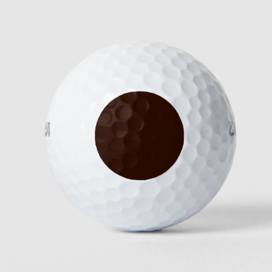 Rich Brown-kleurenachtergrond Golfballen (Voorkant)