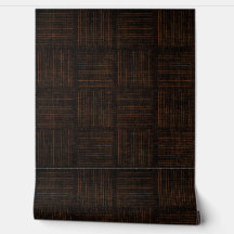 Rich Brown Moody Wallpaper Faux Texture Squares