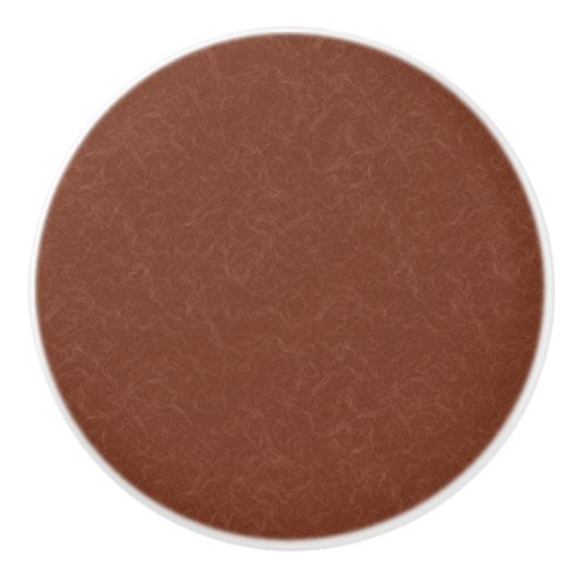 Rich brown  textured swirling  pattern keramische knop (Voorkant)