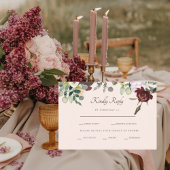 Rich Burgundy & Blush Wedding RSVP