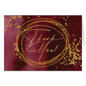 Rich Burgundy Gold Splatter Kerstfeestdag (Voorkant Horizontaal)