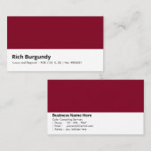 Rich Burgundy | "Luxe en elegantie" Visitekaartje (Voorkant / Achterkant)