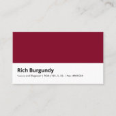 Rich Burgundy | "Luxe en elegantie" Visitekaartje (Voorkant)