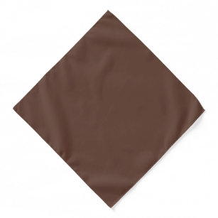 Rich Chocolate Brown Neutrale Solid Color Print Bandana