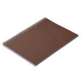 Rich Chocolate Brown Neutrale Solid Color Print Notitieboek (Linkerzijde)