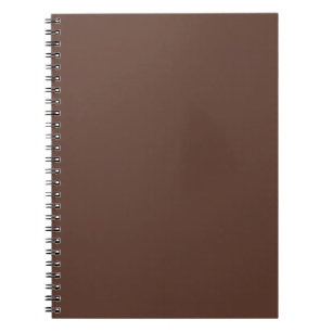 Rich Chocolate Brown Neutrale Solid Color Print Notitieboek