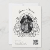 Rich Classic  Bloemen QR Code Trouwfoto Kaart (Achterkant)