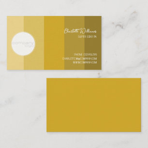 RICH CONTEMPORARY GOLD COLOR STRIPES COMPANY LOGO VISITEKAARTJE