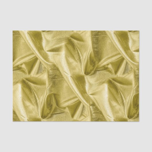 Rich Crumpled Metallic gold Faux Lame' Texture Tissuepapier (Voorkant)