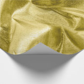 Rich Crumpled Metallic Gold Faux Lame' Textuur Cadeaupapier (Hoek)