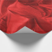 Rich Crumpled Metallic Red Faux Lame' Textuur Cadeaupapier (Hoek)