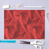 Rich Crumpled Metallic Red Faux Lame' Textuur Tissuepapier (Craft)