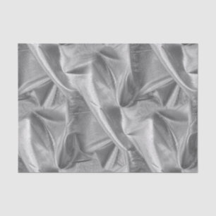 Rich Crumpled Metallic Silver Faux Lame' Textuur Tissuepapier