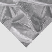 Rich Crumpled Metallic Silver Faux Lame' Textuur Tissuepapier (Detail)