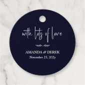 Rich Dark Blue Wedding Favoriet Label (Voorkant)