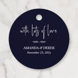 Rich Dark Blue Wedding Favoriet Label