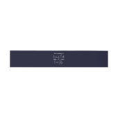 Rich Dark Blue Wedding Invitation Belly Band Uitnodigingen Wikkel (Vlak)