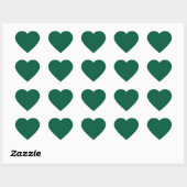 Rich Dark Green Heart Sticker (Vel)