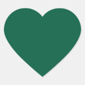 Rich Dark Green Heart Sticker (Voorkant)