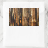 Rich Dark Wood Grain Rechthoekige Sticker (Tas)