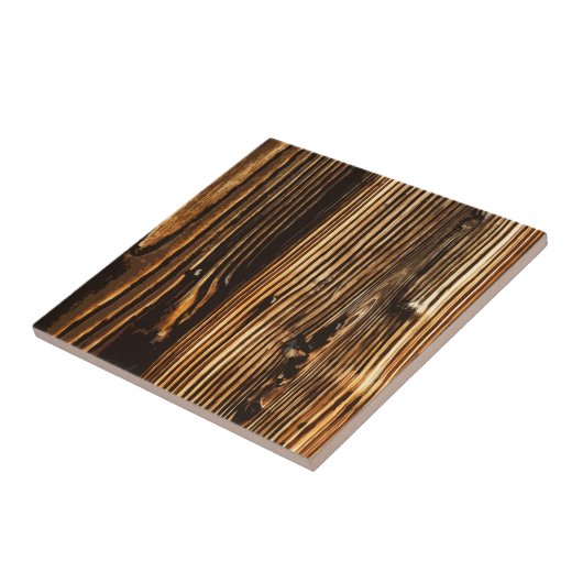 Rich Dark Wood Grain Tegeltje (Zijkant)