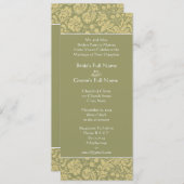 Rich Deep Grey Damask Swirls Weddenschap Kaart (Voorkant / Achterkant)