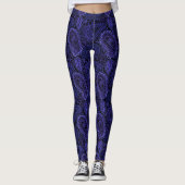 Rich Deep Paars Paisley Women's Leggings (Voorkant)