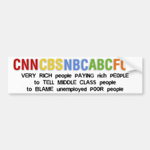 Rich die Midden-Klasse vertelt om de armen de schu Bumpersticker
